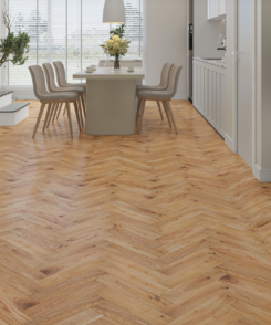 Brown Oak 18mm Herringbone Wood Floor | 0.65m² Pack Coverage