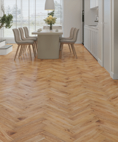 Brown Oak 18mm Herringbone Wood Floor | 0.65m? Pack Coverage