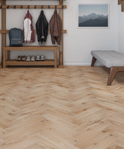 Canvas Brown Oak 18mm Herringbone Wood Floor | 0.65m? Pack Coverage