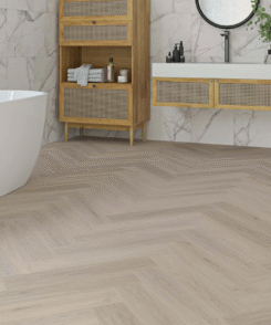 Crompton Oak Herringbone 5mm LVT SPC Floor | 2.36m² Pack Coverage