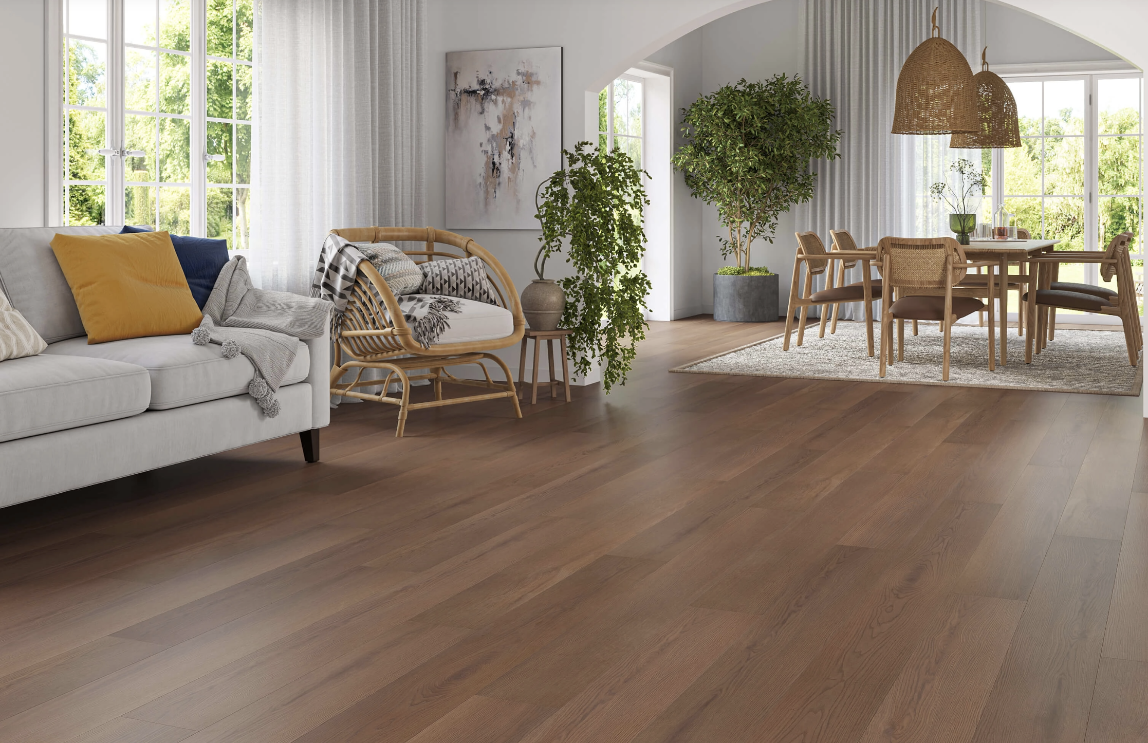 Dark Chocolate Brown 8mm  Laminate Floor | 1.83m² Pack Coverage