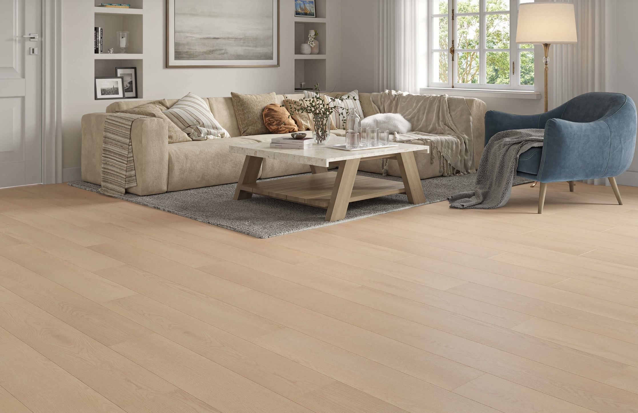 Natural Honey Brown 8mm  Laminate Floor | 1.83m² Pack Coverage