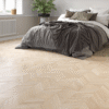 Light Brown Oak 8mm Chevron Laminate Floor | 1.8m² Pack Coverage