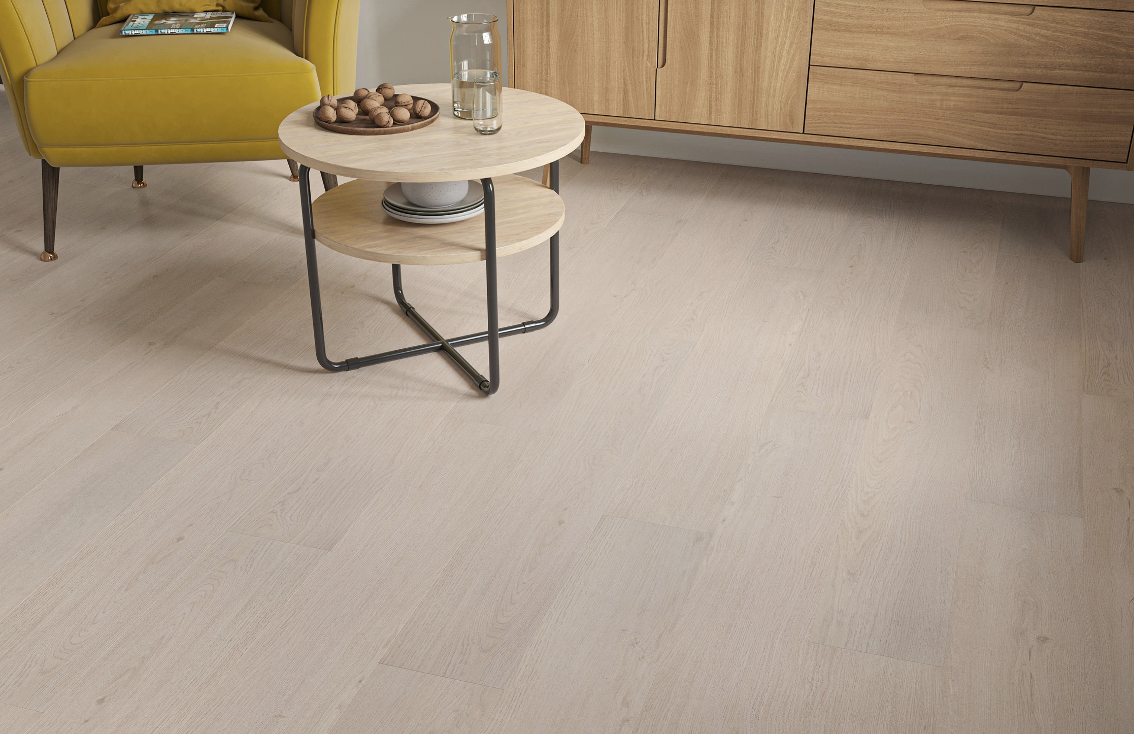 Light Grey 8mm  Laminate Floor | 1.83m² Pack Coverage