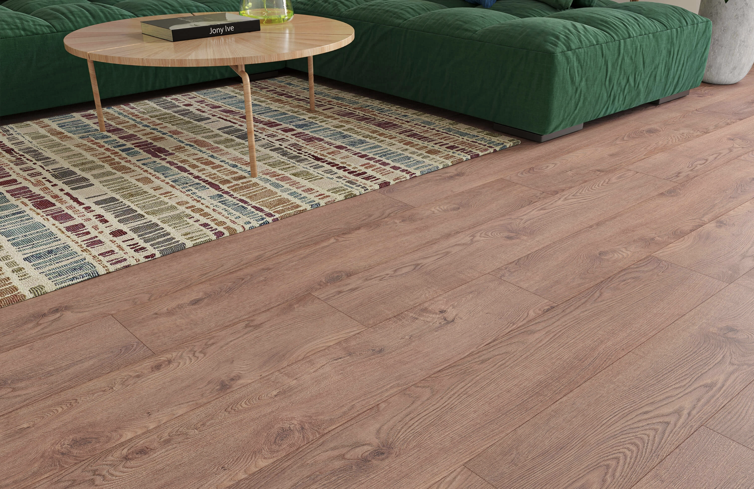Chestnut Brown Oak 8mm Laminate Floor | 1.83m² Pack Coverage