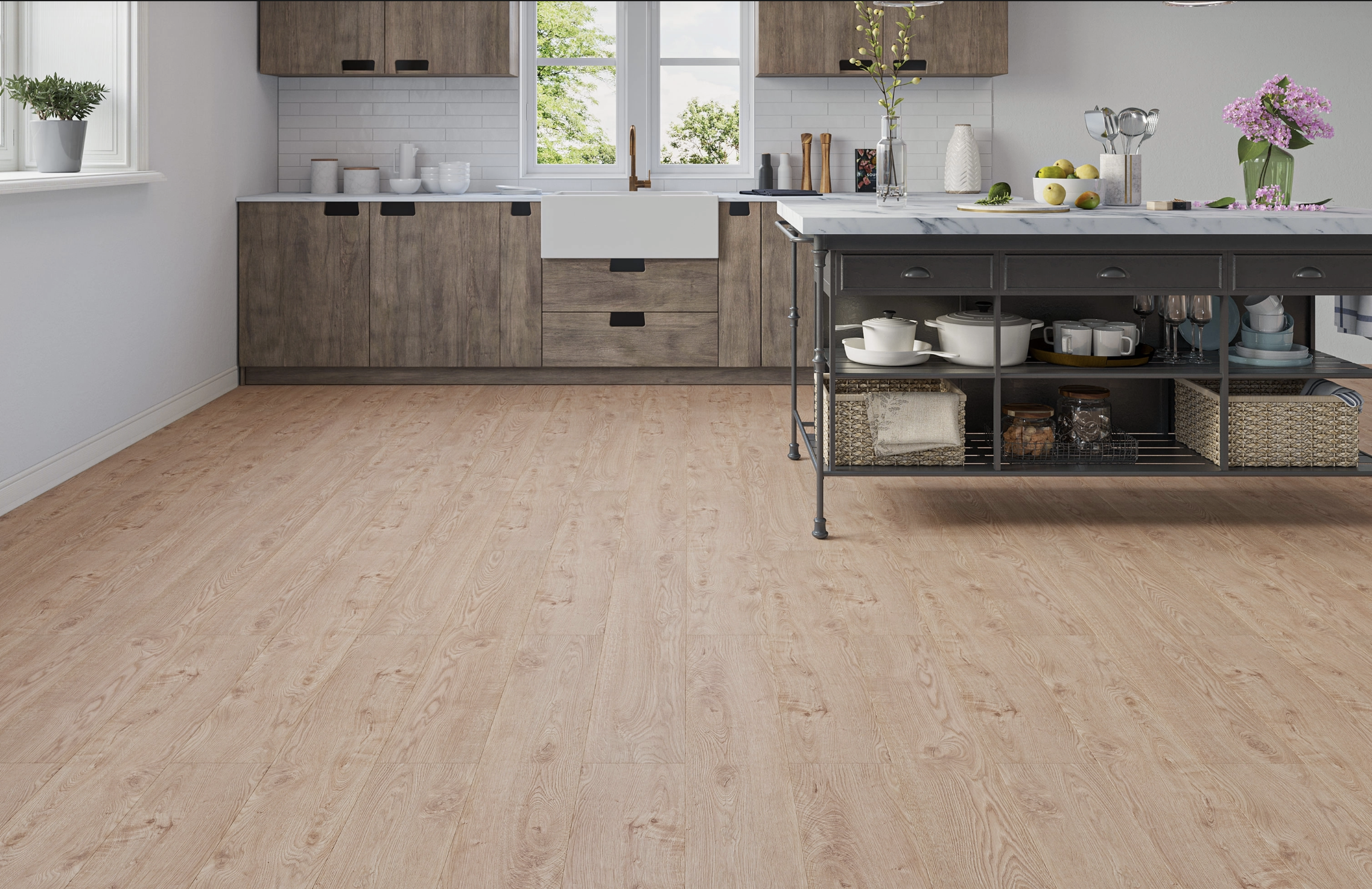 Light Brown Oak 12mm  Laminate Floor | 1.35m² Pack Coverage