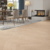 Natural Honey Brown 8mm Herringbone Laminate Floor | 1.8m² Pack Coverage