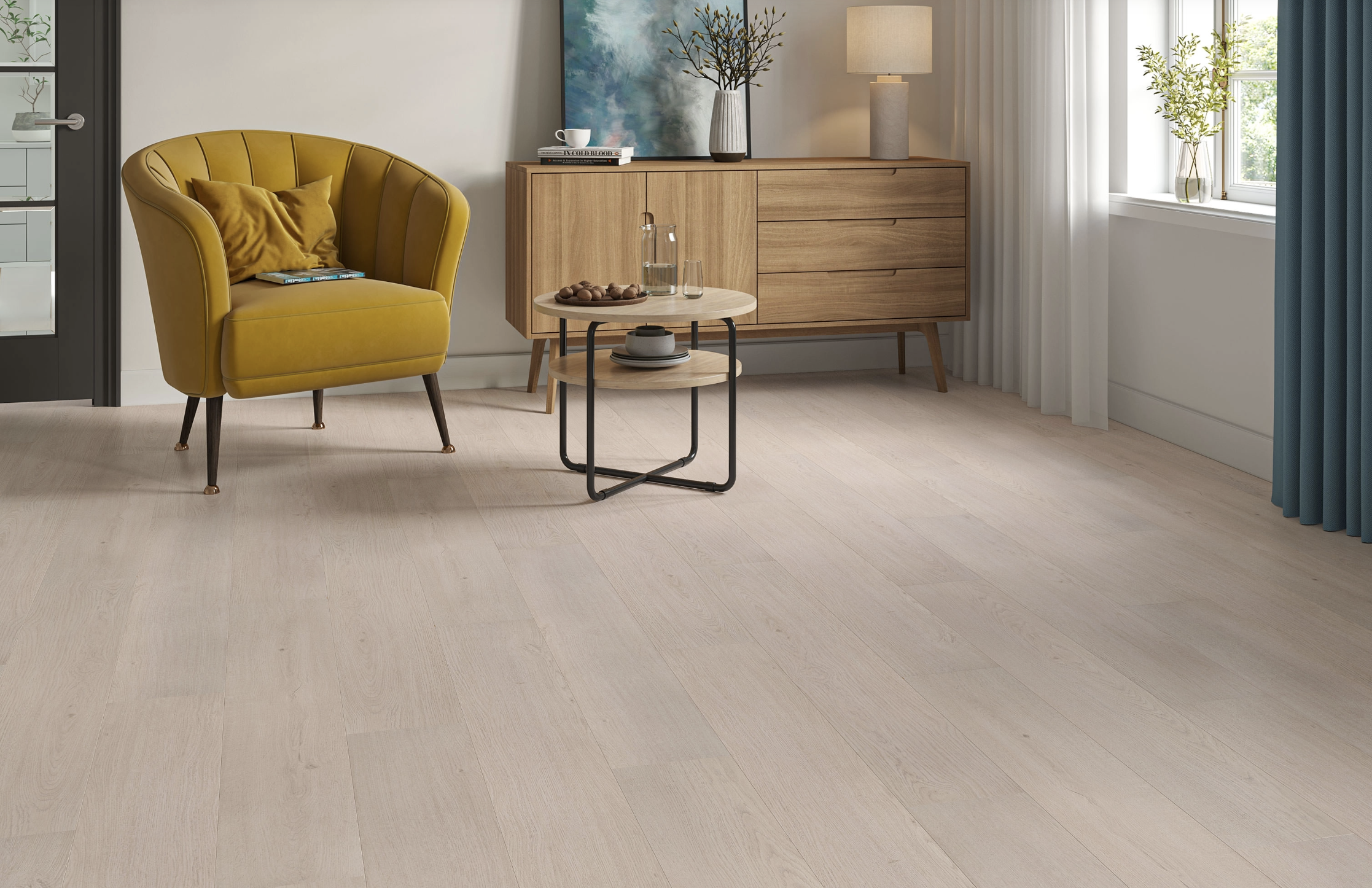 Light Grey 8mm  Laminate Floor | 1.83m² Pack Coverage