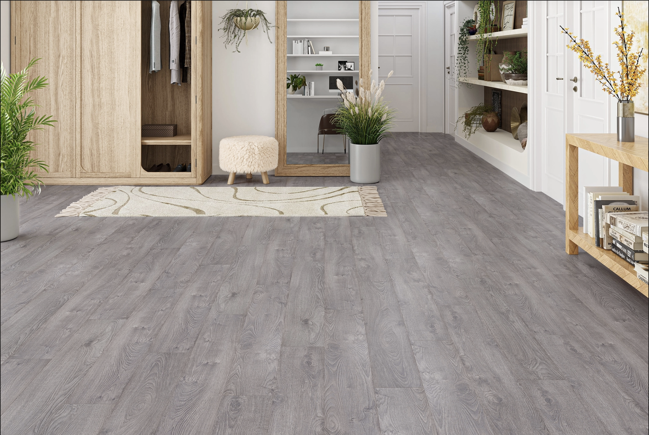 Dark Grey Oak 12mm  Laminate Floor | 1.35m² Pack Coverage