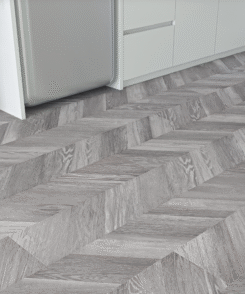 Grey Oak 8mm Chevron Laminate Floor | 1.8m² Pack Coverage