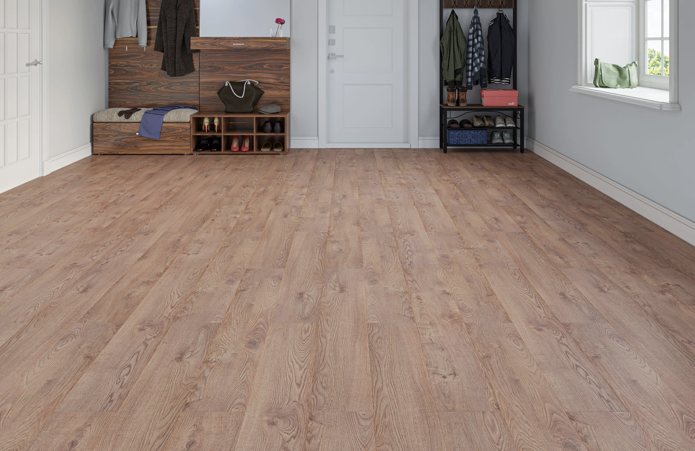 Chestnut Brown Oak 8mm Laminate Floor | 1.83m² Pack Coverage
