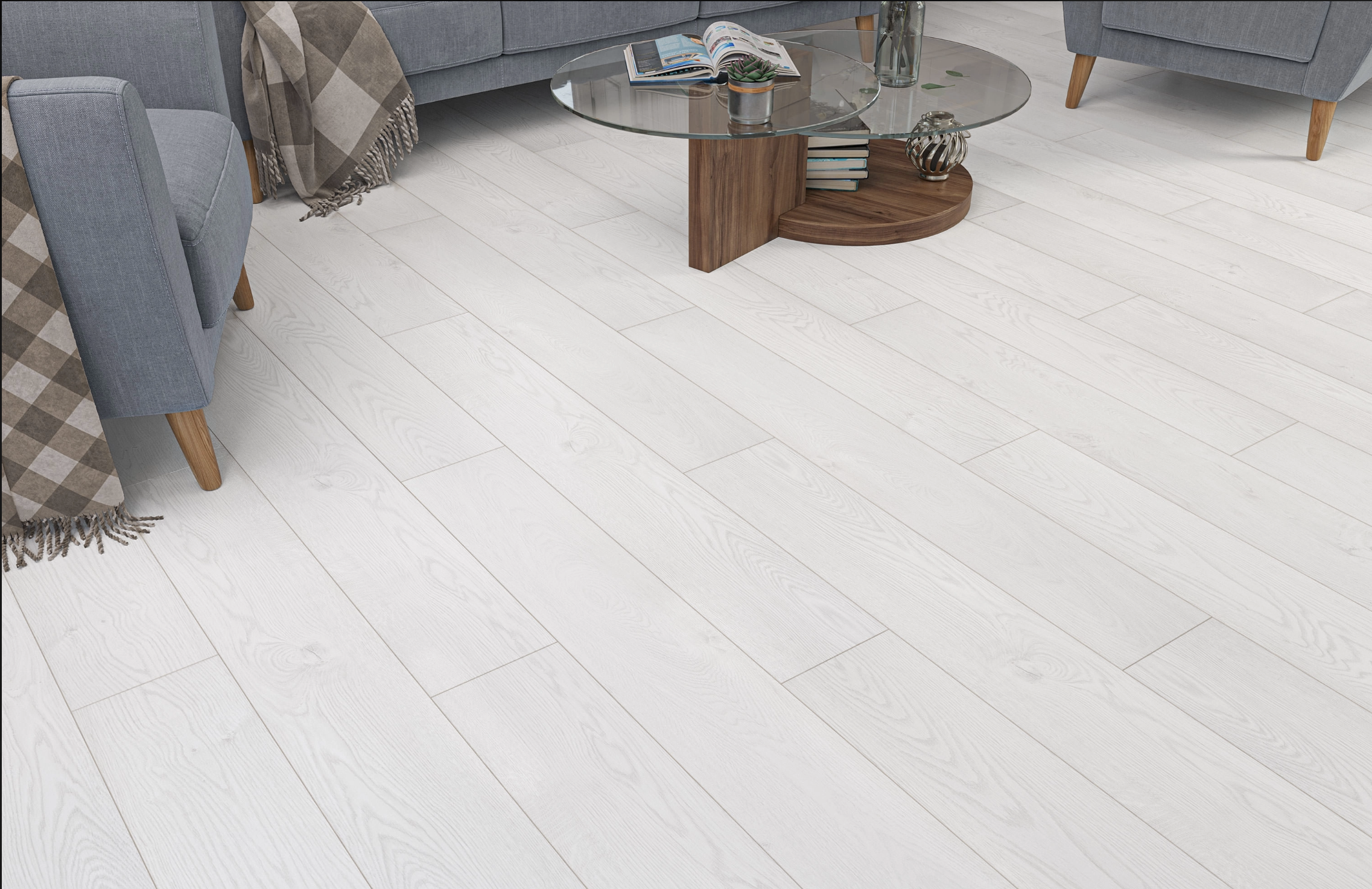 White Oak 12mm  Laminate Floor | 1.35m² Pack Coverage