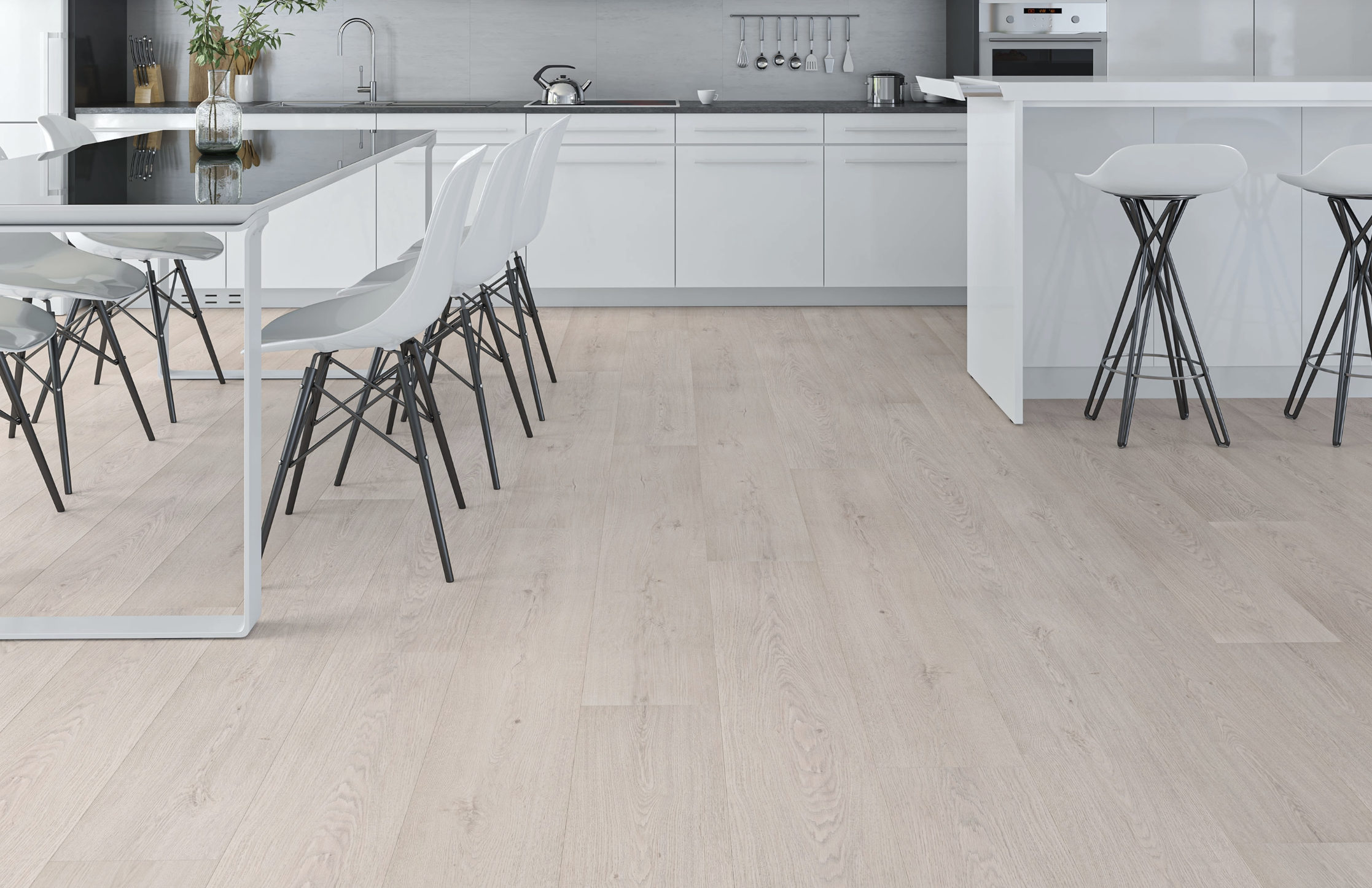 Light Grey 12mm  Laminate Floor | 2.16m² Pack Coverage