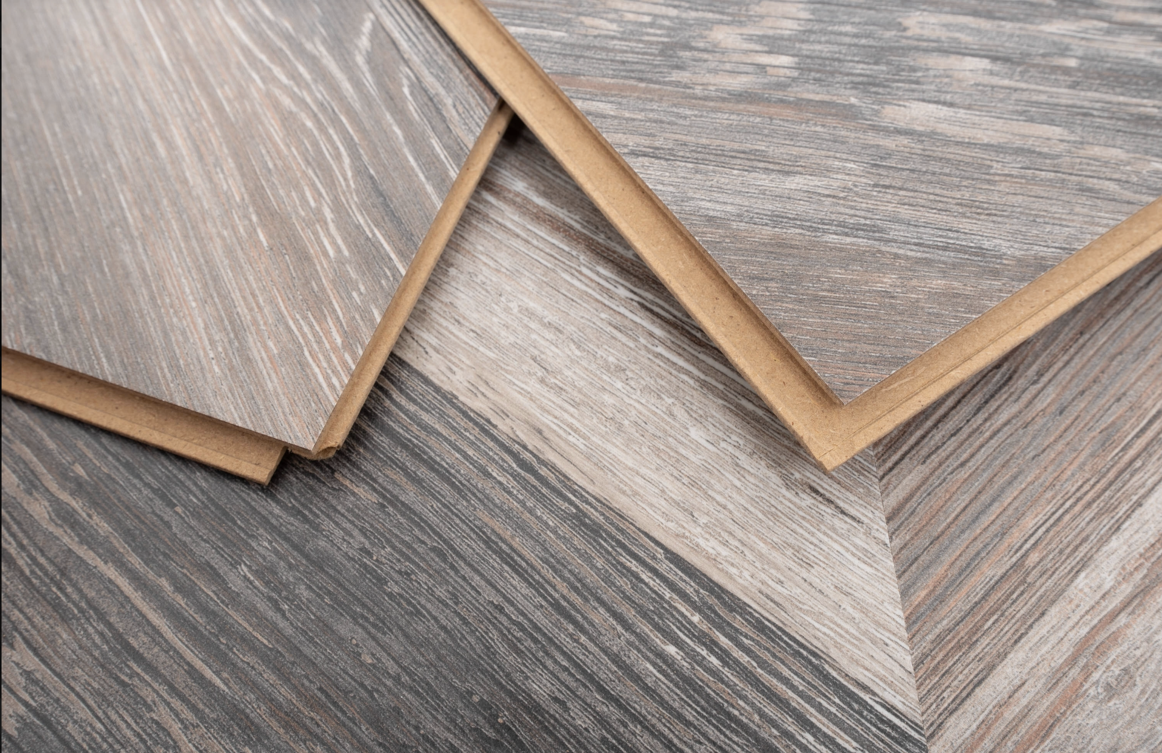 Multi Grey Oak 8mm Chevron Laminate Floor | 1.8m² Pack Coverage