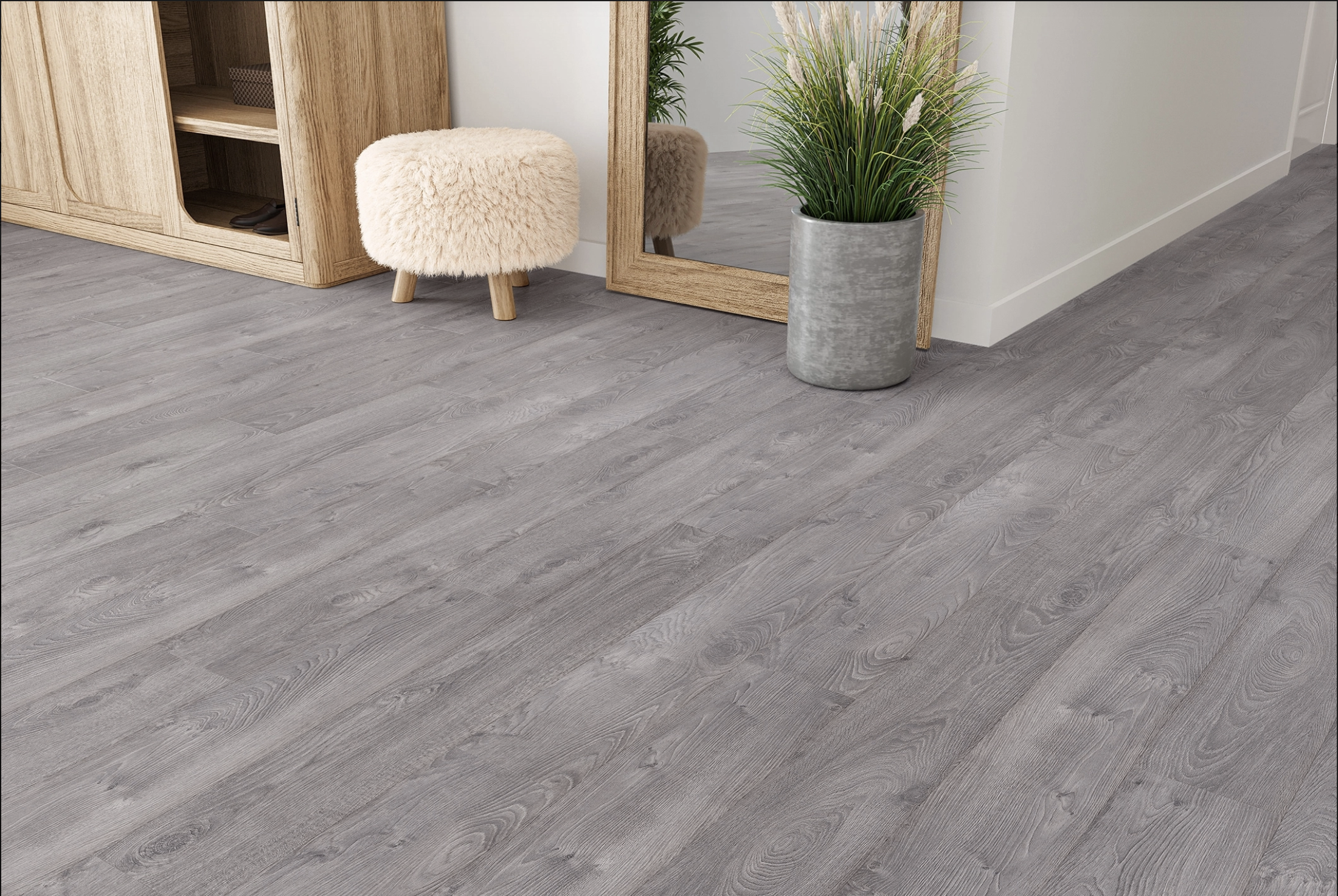Dark Grey Oak 12mm  Laminate Floor | 1.35m² Pack Coverage